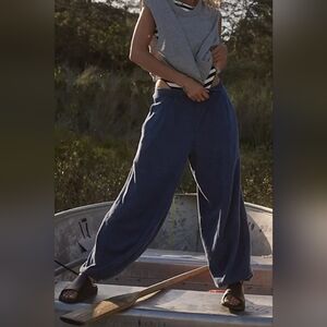 Free People Joggers Wide Leg Soft Fabric Sweatpants
